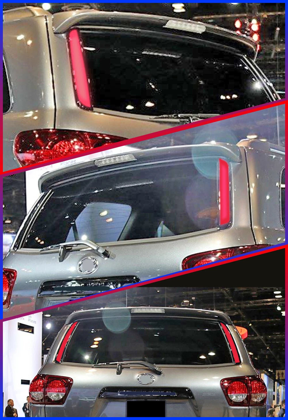 3in1 LED Smoked Rear C Pillar Panel Lights for Toyota Sequoia (2007–2021)