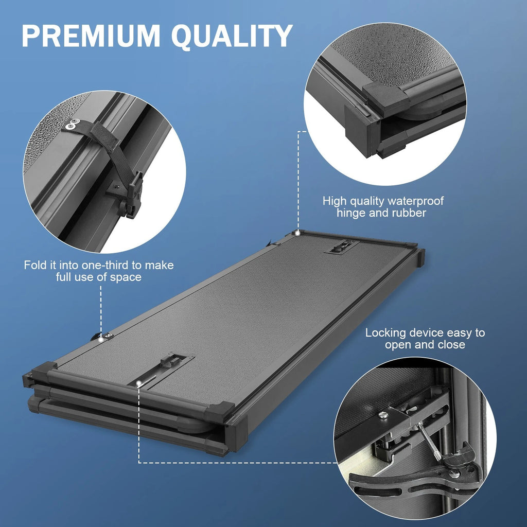 6FT Tri-Fold Hard Bed Tonneau Cover for Chevy Colorado GMC Canyon (2015–2022)