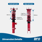 Coilovers Suspension Kit for Honda Accord (2013–2017) Adj. Height