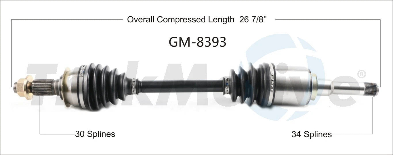 SurTrack CV Axle Shaft for GM (1990–2000) - GM-8393