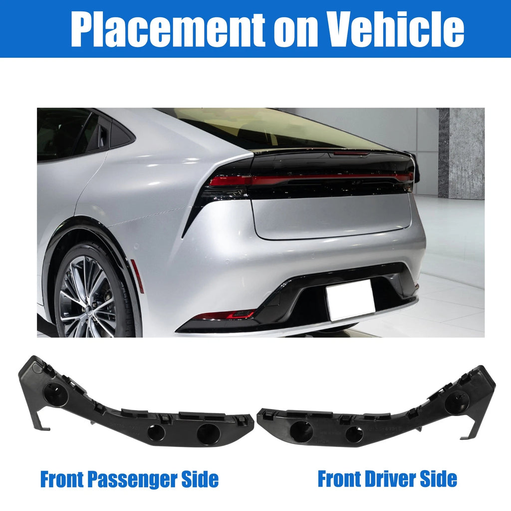 1 Pair Front Bumper Cover Support Rail for Toyota Prius (2010–2015)