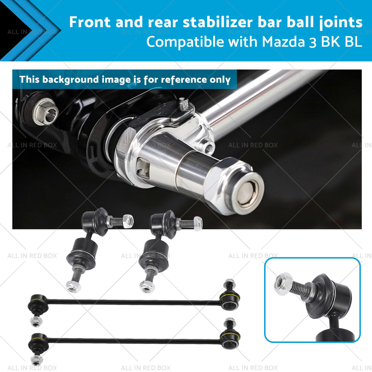 Set of 4 Stabilizer Bar Ball Joints for Mazda 3 BL BK (2004–2014)
