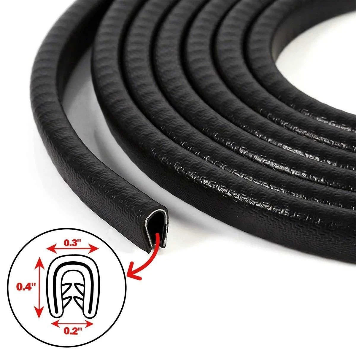 16Ft Rubber Shape Seal Car Door Edge Guard Molding Trim Protectors for