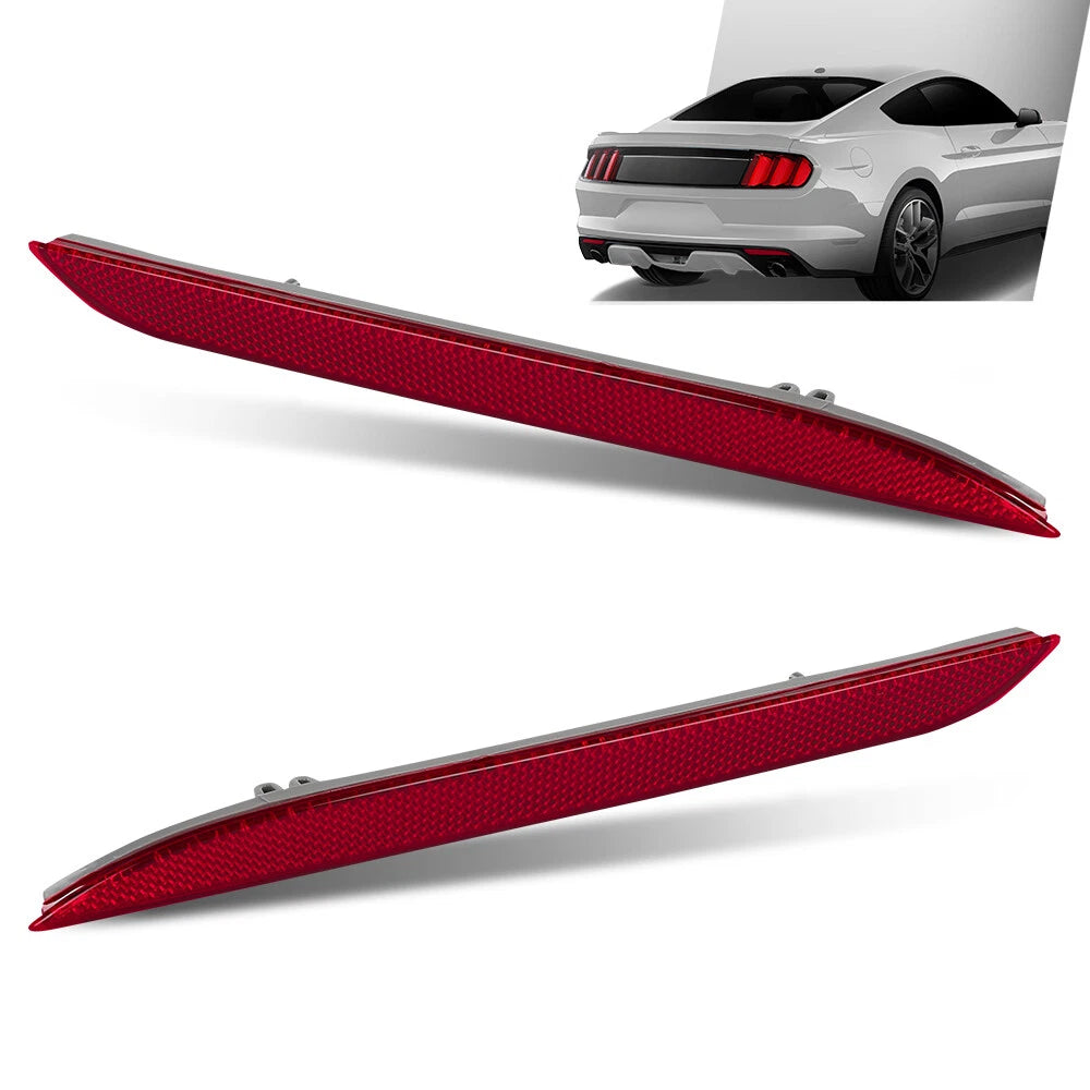 Set of 2 Rear Bumper Reflectors for Ford Mustang (2015–2017)