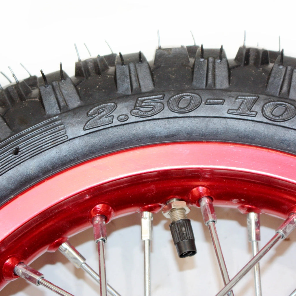 2.50-10 Front Wheel Rim Knobby Tire for PIT PRO Trail Dirt Bike