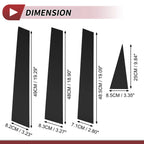 Set of 8 Door Pillar Window Trim for Nissan Rogue (2008–2013) Black