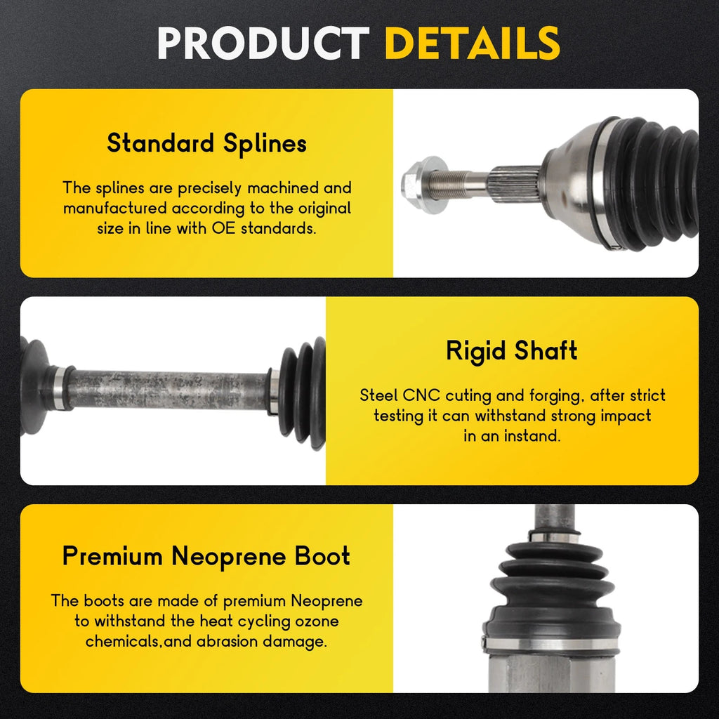 Front Driver CV Axle for Ford Fusion Lincoln MKZ (2014–2016)