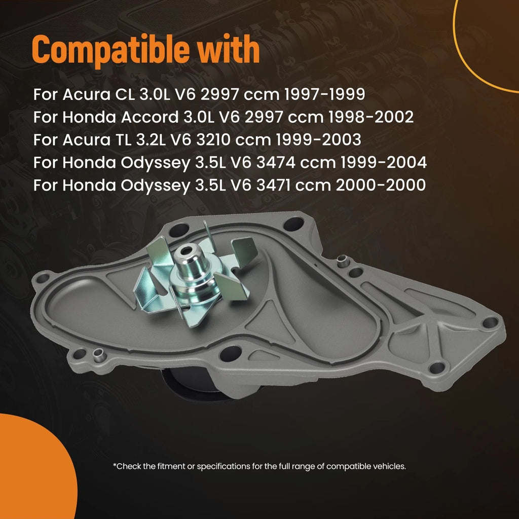 Coolant Water Pump for Honda Accord Odyssey Acura CL TL (1998–2008) 19200P8AA01 V6