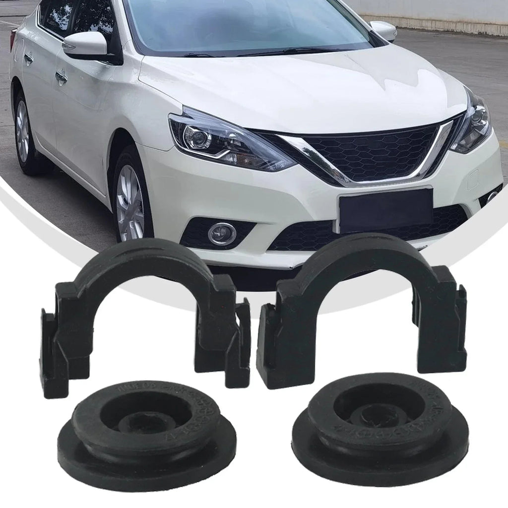 2 x Upper Radiator Mount Bracket & Bushing For Nissan Rogue