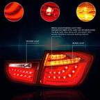 3D LED Streak Tail Light Brake/Reverse Lamp for BMW 3-Series F30 (2013–2015)