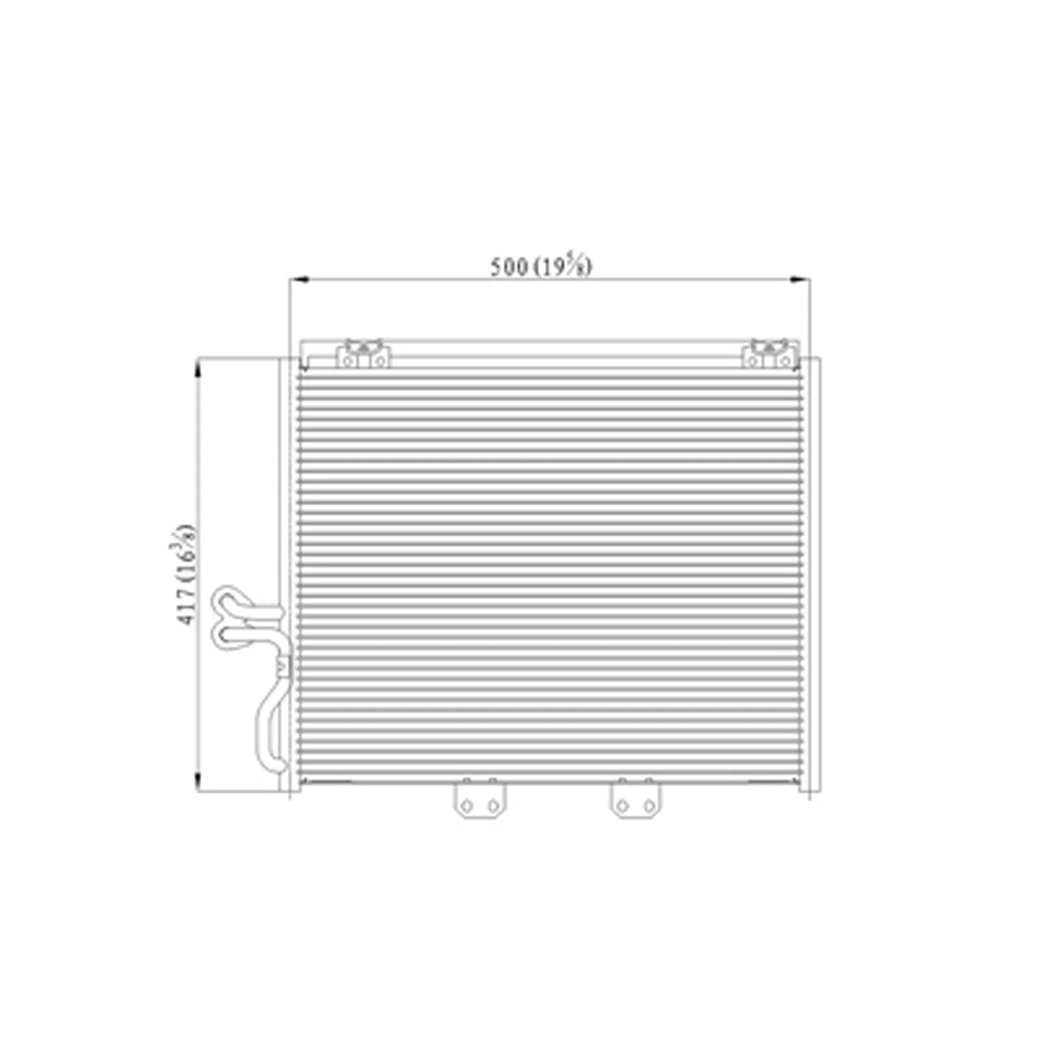 Replacement A/C Condenser Repair Part For 2000-2002 Jeep Wrangler