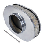 12" Half Finned Air Cleaner for 4-Barrel Carburetor with Washable Filter
