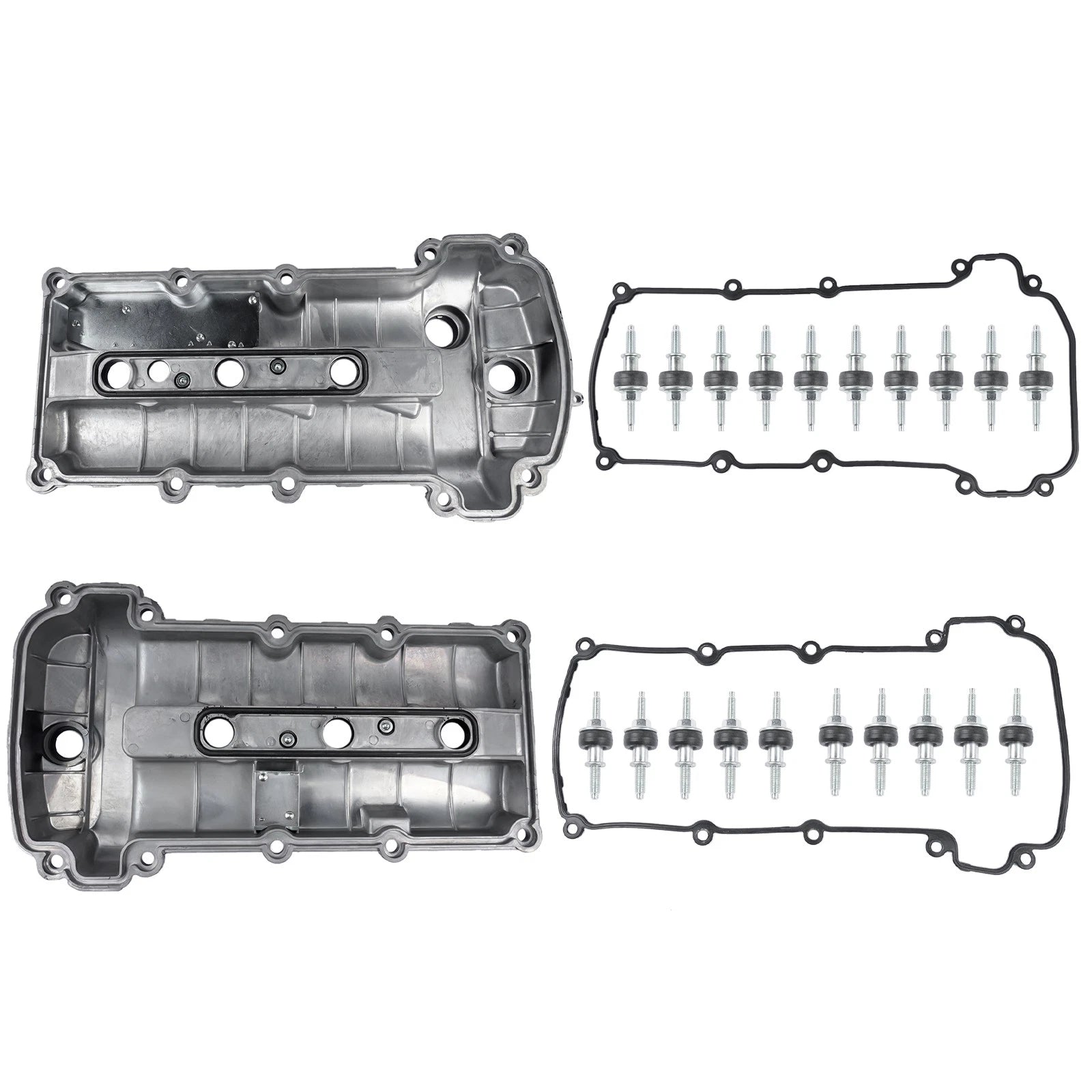 2X Engine Valve Covers with Gaskets for Jaguar S-Type (2002-2008)