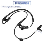 Front Left ABS Wheel Speed Sensor No. 598103S300 for Hyundai Sonata (2011–2014)