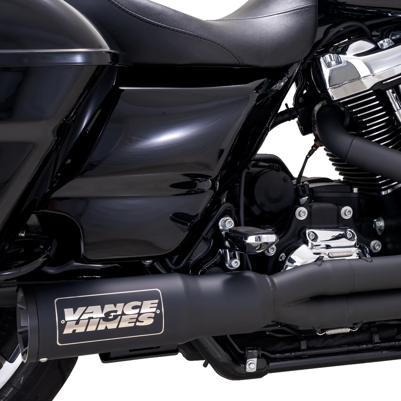 2-into-1 PCX Black Exhaust for Harley Touring (2017–2022)