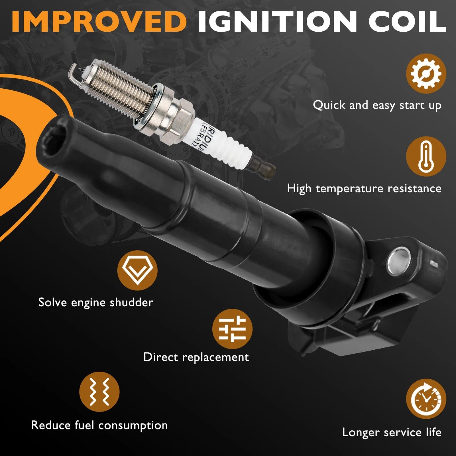 4X Ignition Coils & Iridium Spark Plugs for Kia Sorento, Hyundai Tucson (2009–2013)