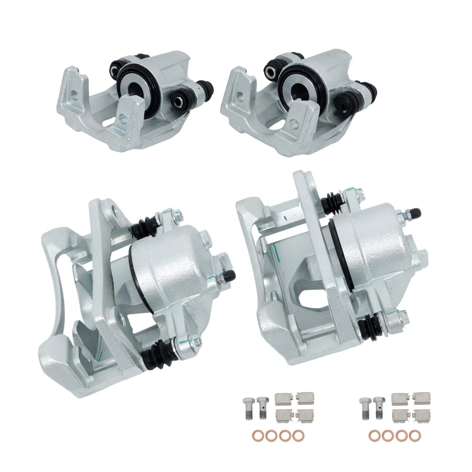 Set of 4 Brake Calipers for Jeep Liberty (2003–2007) Front & Rear