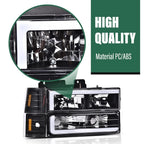 LED Tube DRL Headlights for Chevy GMC C/K Suburban (1994–2000)