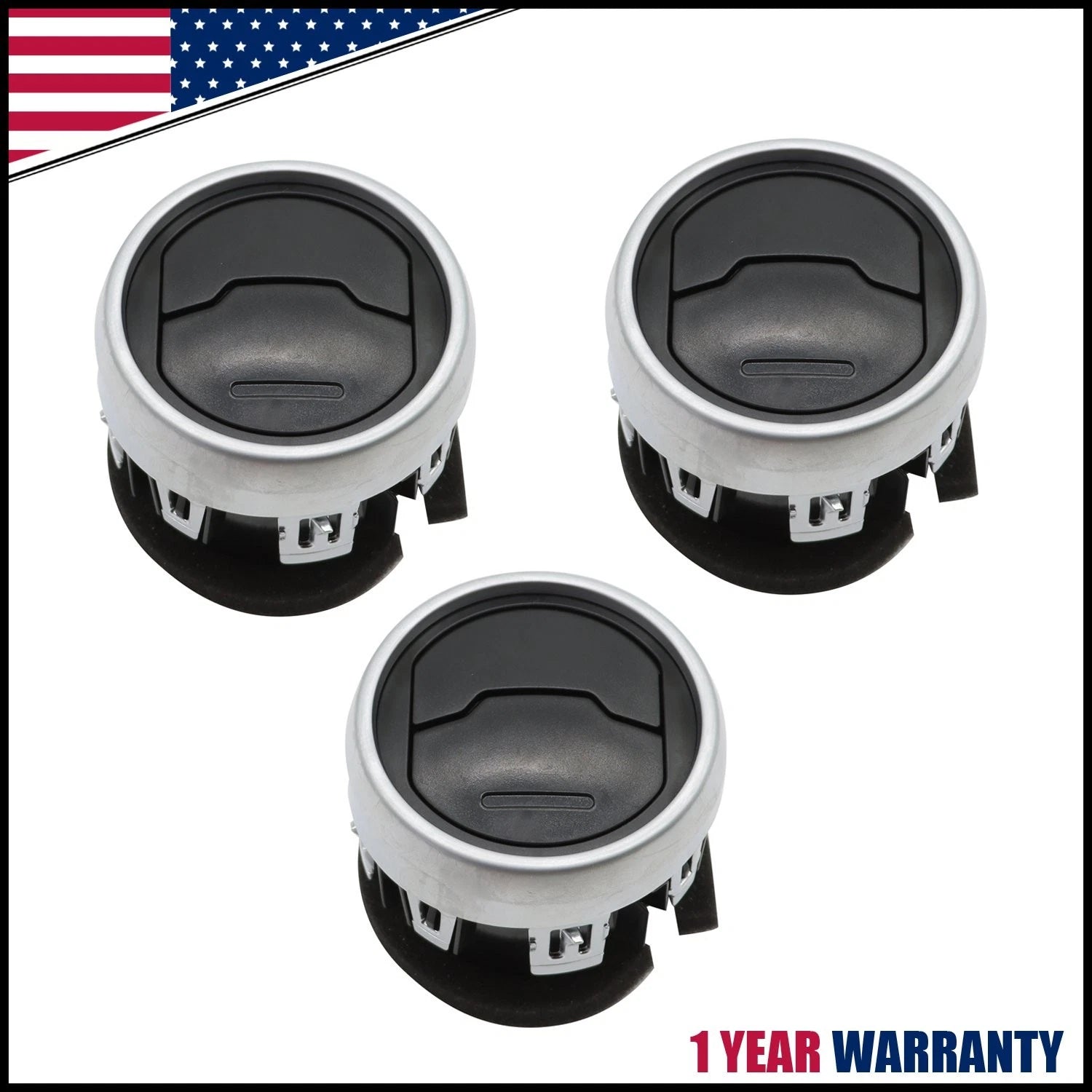 3X Center LH/RH Interior Louvre Air Vent for Ford Mustang (2015–2020)