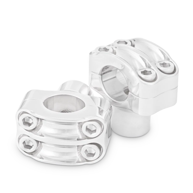 Burly Brand Reaper Riser Clamp 1.5in for 1-1/4in Bars, Chrome