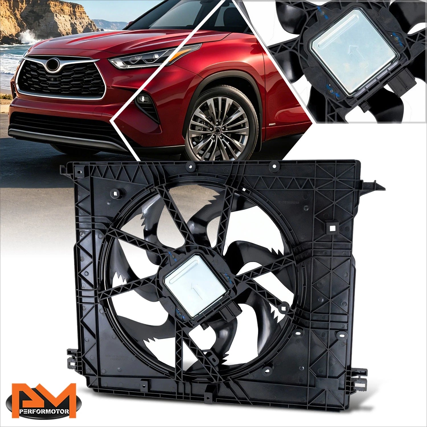 Electric Radiator Cooling Fan Assembly for Toyota Highlander (2020–2024)