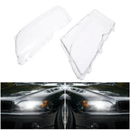 1 Pair Car Front Headlight Headlamp Lens Cover PC Shell for BMW E46 (1998 - 2006)