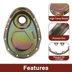 Timing Chain Cover Kit with Gasket Seal Bolts for Chevy SBC 283 (1964–1980)