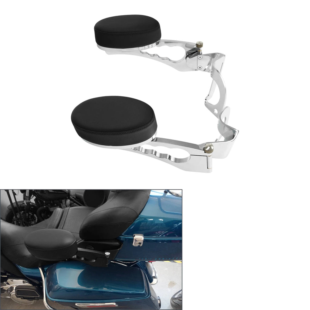 Chrome Rear Passenger Armrests for Harley Street Road Glide (2014–2025)