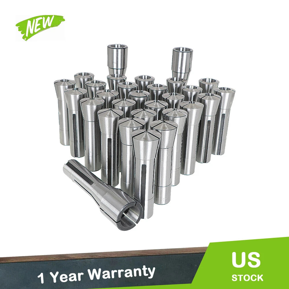 29 PCS Collet Set for Bridgeport R8 (Fits 1/32" - 1")