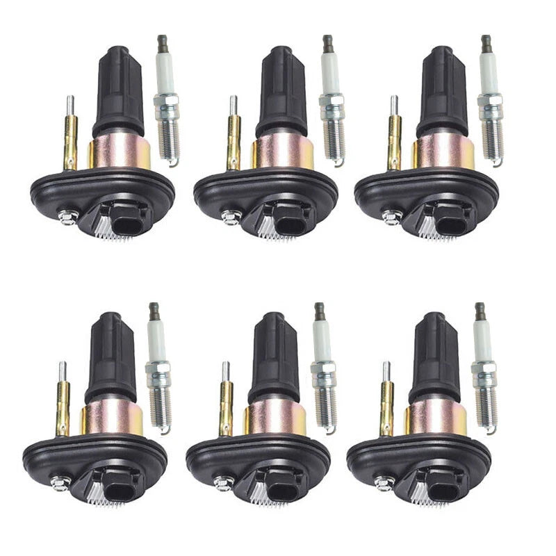 6X Ignition Coils + 6X Spark Plugs for Chevrolet Trailblazer GMC Envoy (2002–2005)