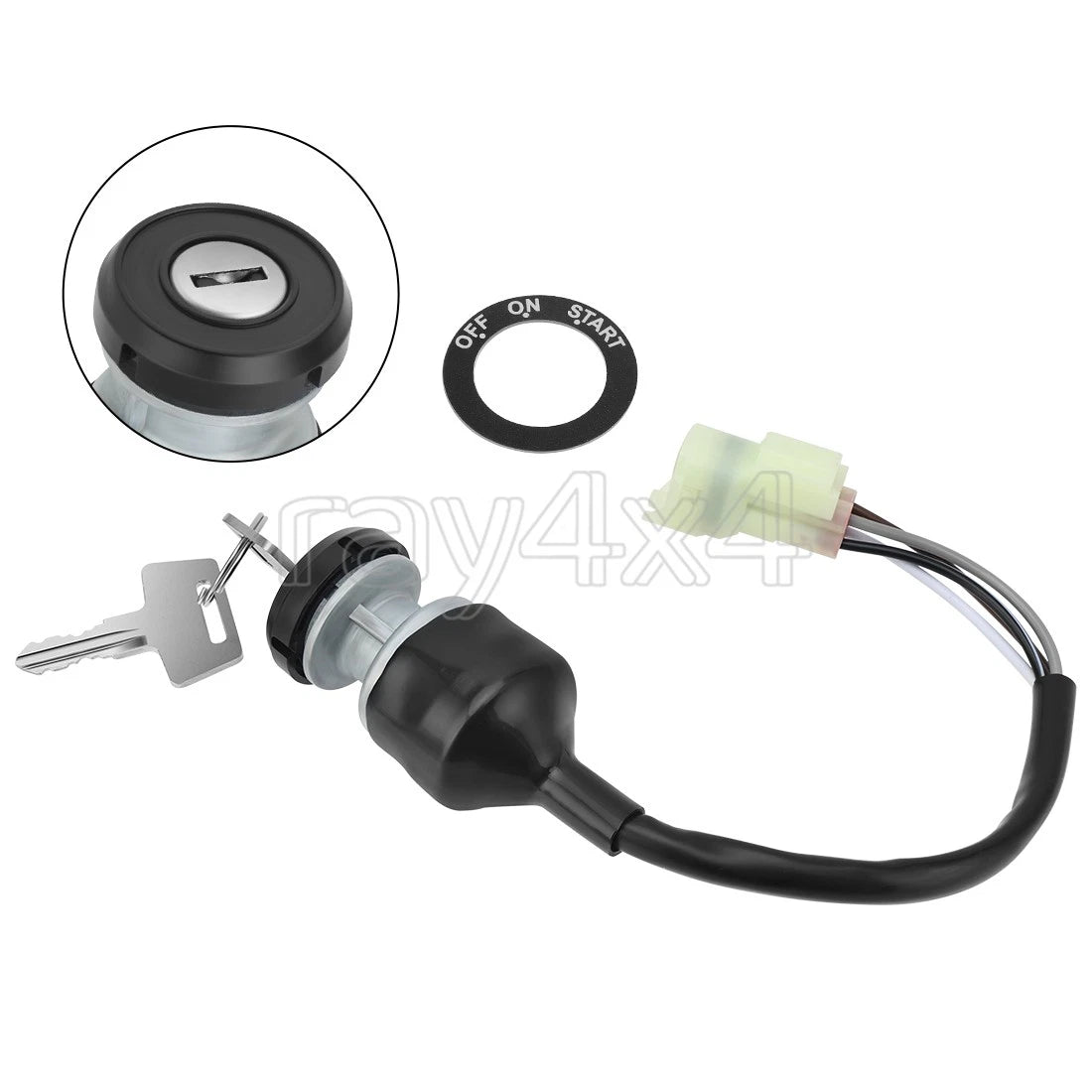 Ignition Key Switch w/ 2 Keys 27005-Y006 for Kawasaki Mule PROMX (2019–2024)