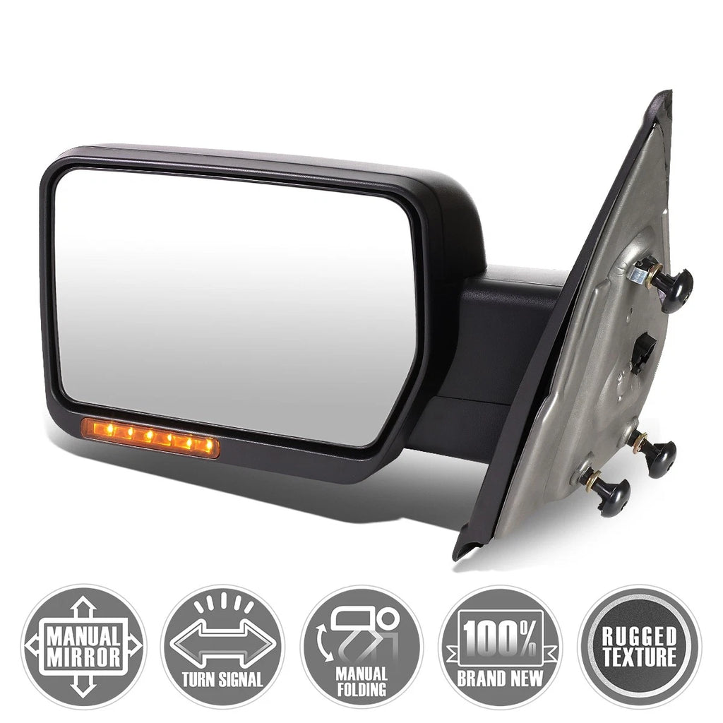 Foldable Arm LED Signal Rear View Side Mirror for F150 (2004–2014)