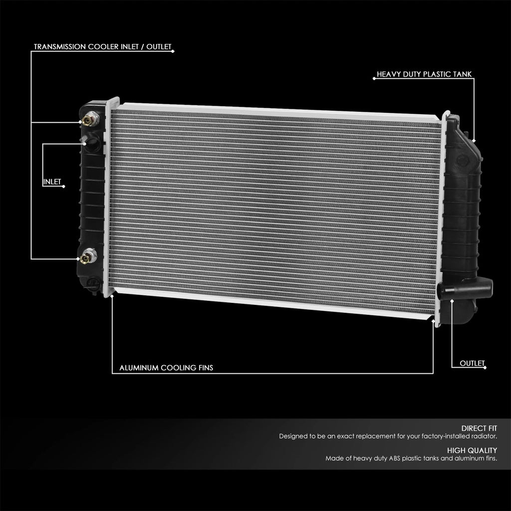 Aluminum Core Replacement Radiator for Skylark Achieva Grand Am (1992–1993) DPI 1343