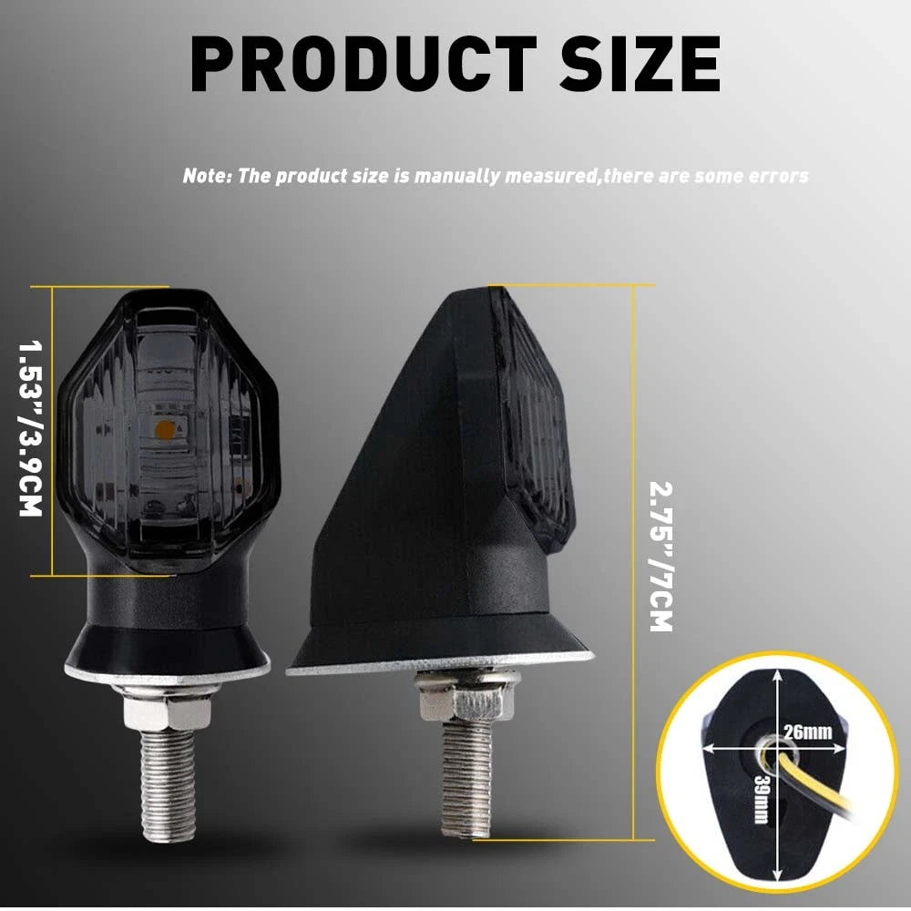 Smoked LED Turn Signal Indicator Light for Suzuki Honda (YYYY–YYYY)