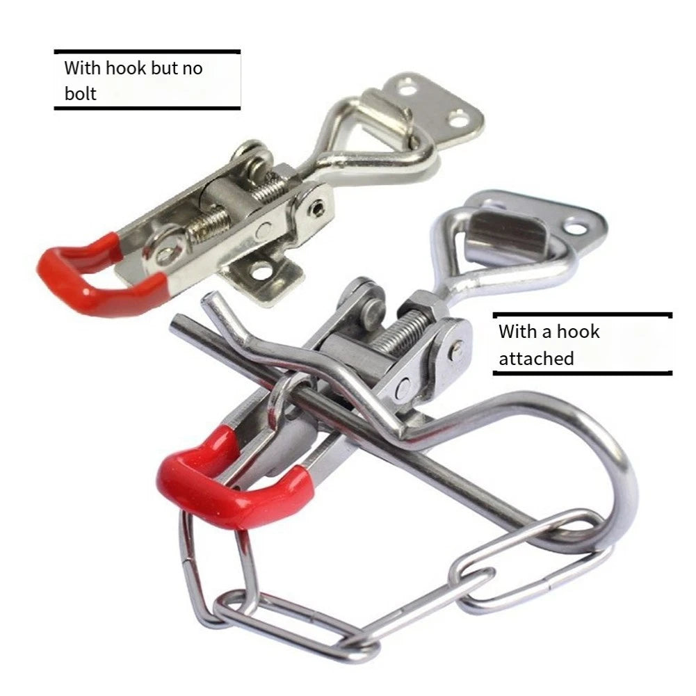 Adjustable Stainless Steel Locking Clip for Box and Tool Security