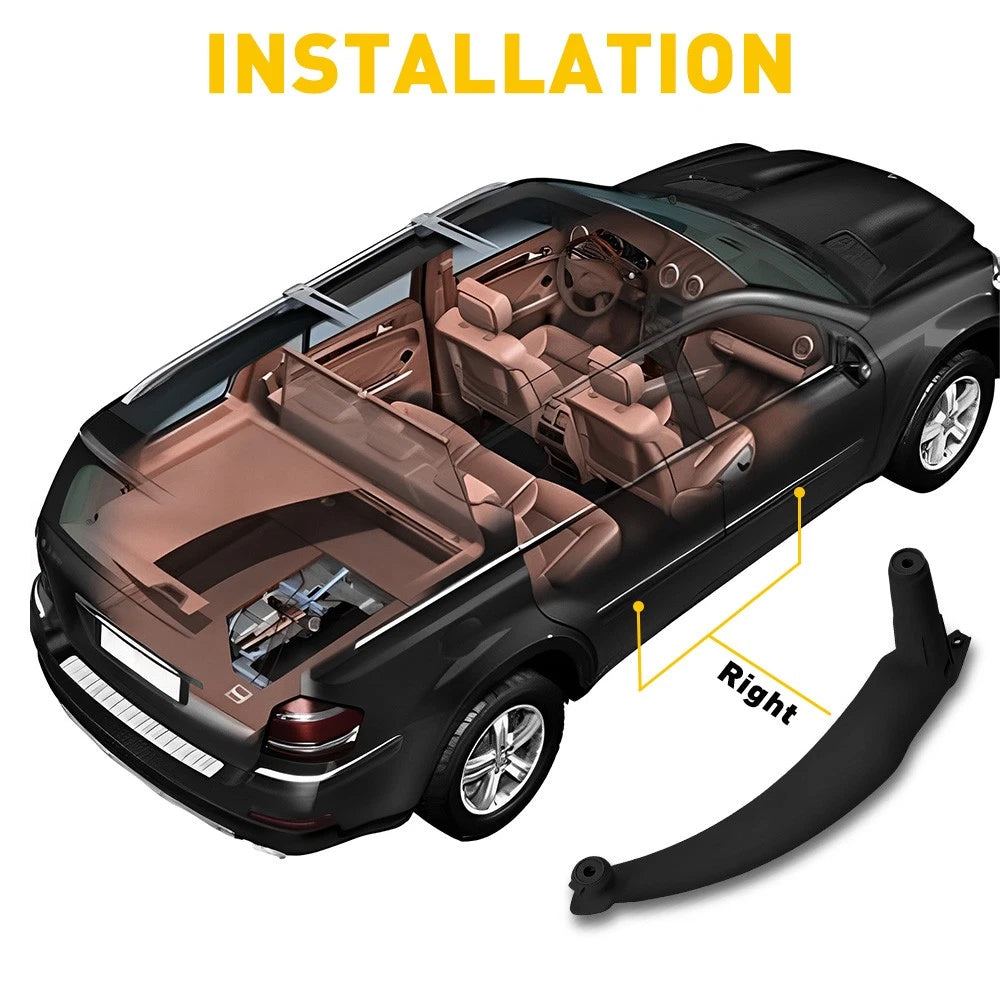 Inner Door Panel Handle Pull Trim Cover for BMW E70 (2007–2014) Black