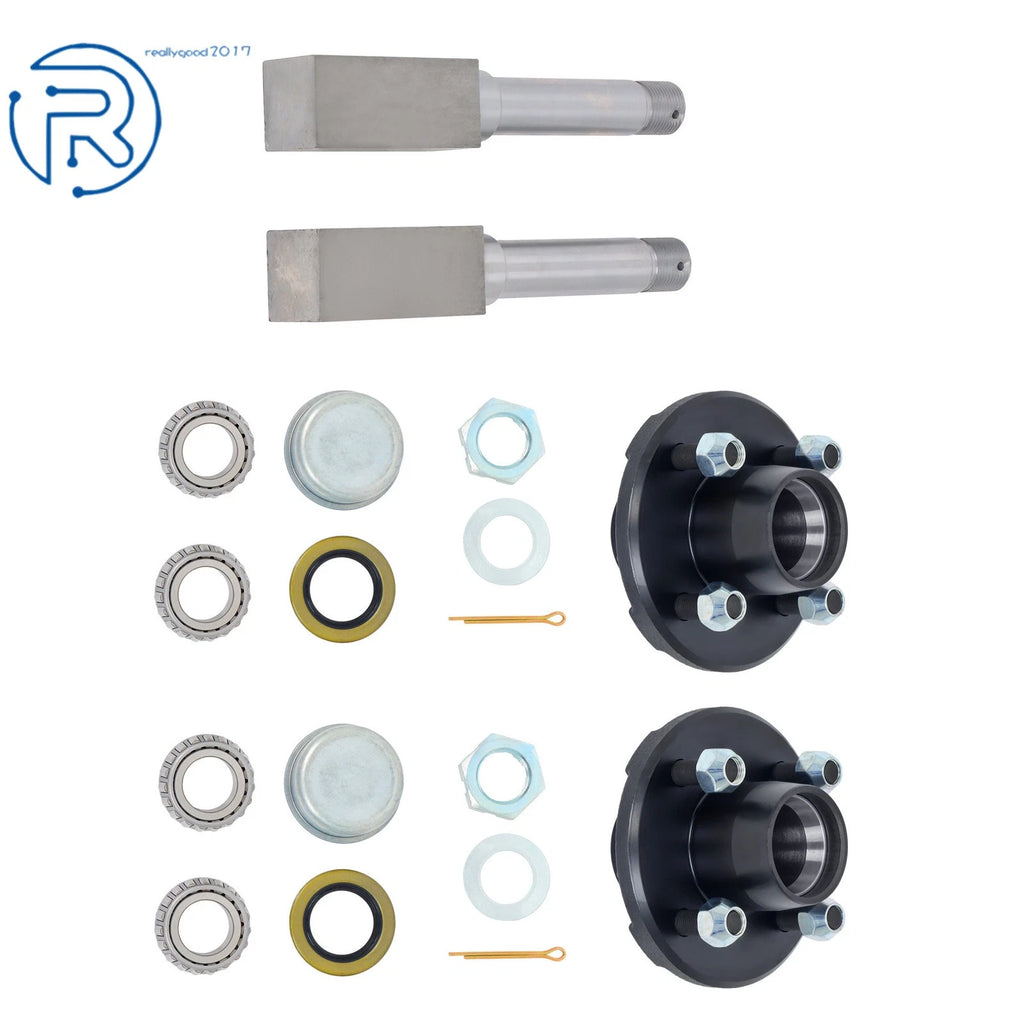 2 Pack Hub Bearing Kits for Boat Trailer (2000 lbs, 4 on 4)
