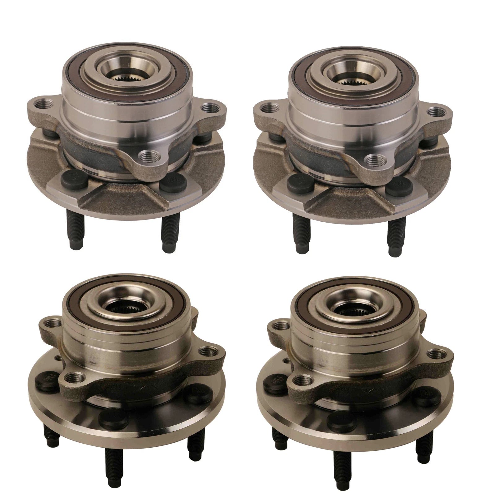 Moog Front & Rear Wheel Bearing and Hub Assemblies Kit for Ford Explorer (2013–2019)