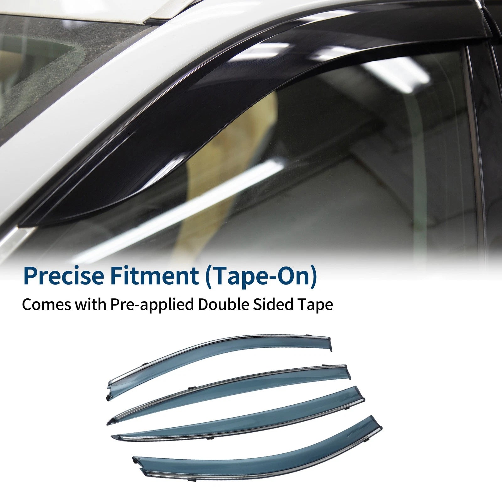 Set of 4 Window Deflectors for Nissan Versa Sedan (2012–2019)