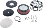 Kruel Air Cleaner Kit Black Contrast Cut for V-Twin (2010–2023)