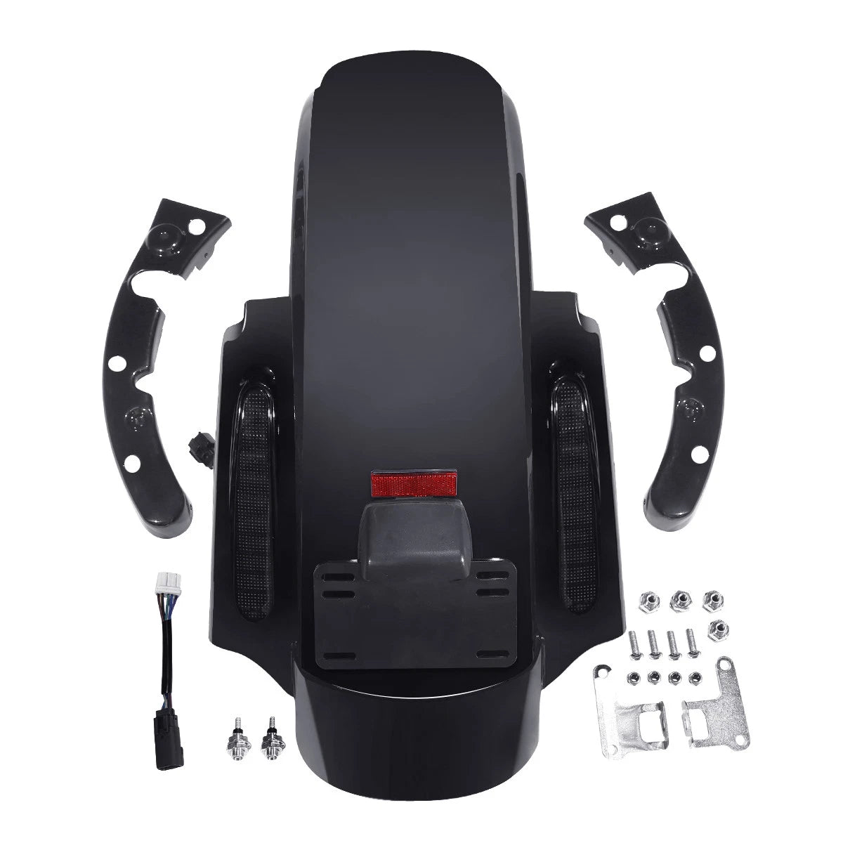 LED Rear Fender & 5" Stretched Saddlebag for Harley Touring (2009–2013)