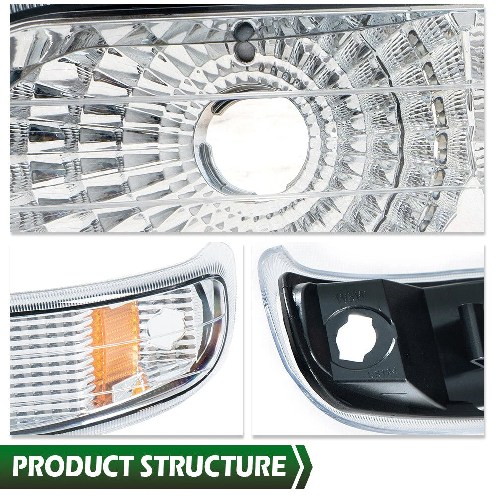 Chrome Headlights and Fog Lights for Suburban Tahoe Silverado (2000–2006)