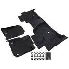 All Weather Floor Mats Set of 2 for Toyota Tundra (2014–2021) TPE Black