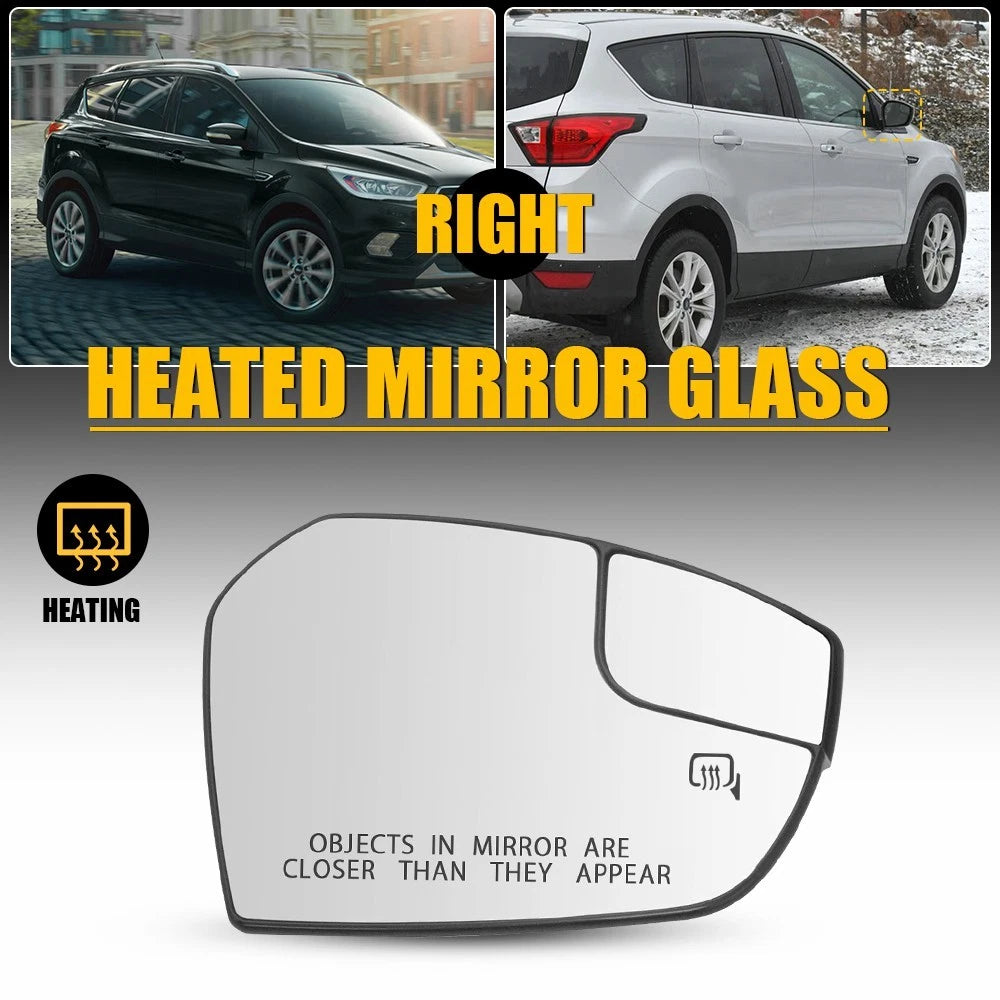 Right Mirror Glass for Ford Escape (2017–2019)