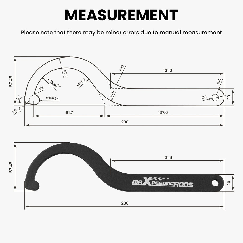 Coilover Adjustment Tool Spanner Wrench for Aftermarket Vehicles