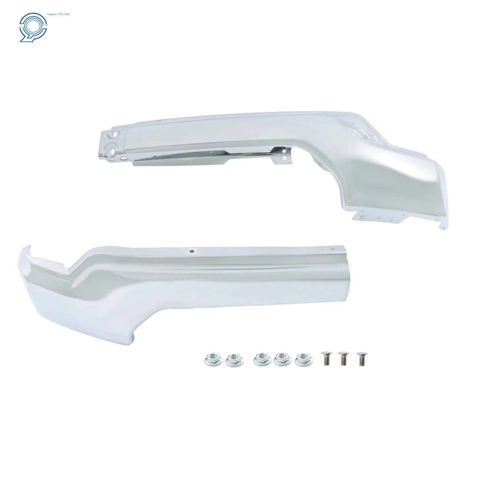 Chrome Steel Split Front Bumper for GMC Sierra 1500 (2019-2021)