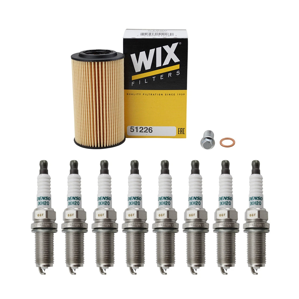 Wix Engine Oil Filter & Denso 8 Iridium Spark Plugs for C215 CL55AG (2000–2006)