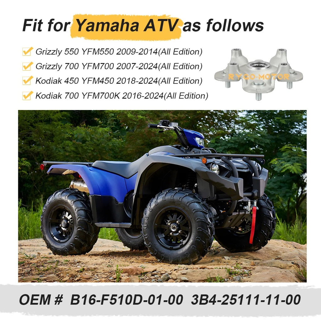 Wheel Hub for Yamaha Kodiak 450 700 YFM450 YFM700K 4x4 (2016–2024)