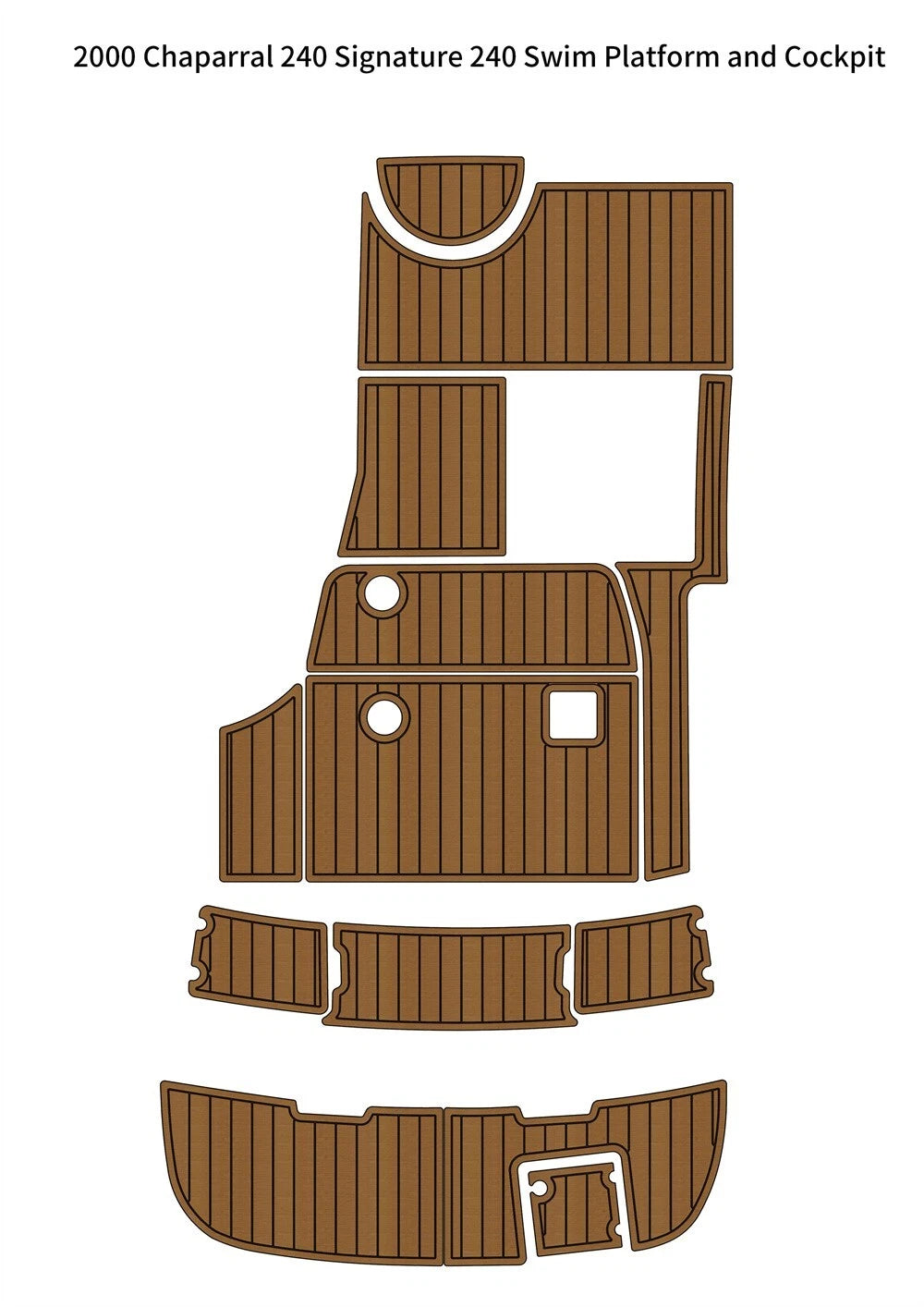 EVA Teak Deck Floor Pad for Chaparral 240 Signature (2000)