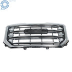 Front Upper Grille for GMC Sierra 1500 (2016–2019) GM1200743 Chrome Plastic